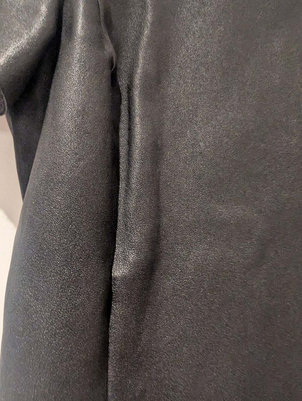 Celine Phoebe Philo Lambskin Leather Short Sleeve Top Size 36 - Picture 8 of 12